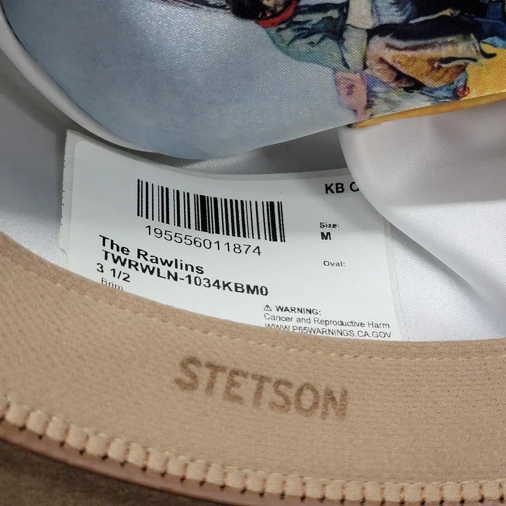 Stetson Hat Mens Medium The Rawlins Cowboy Brown Wool Felt 3-1/2